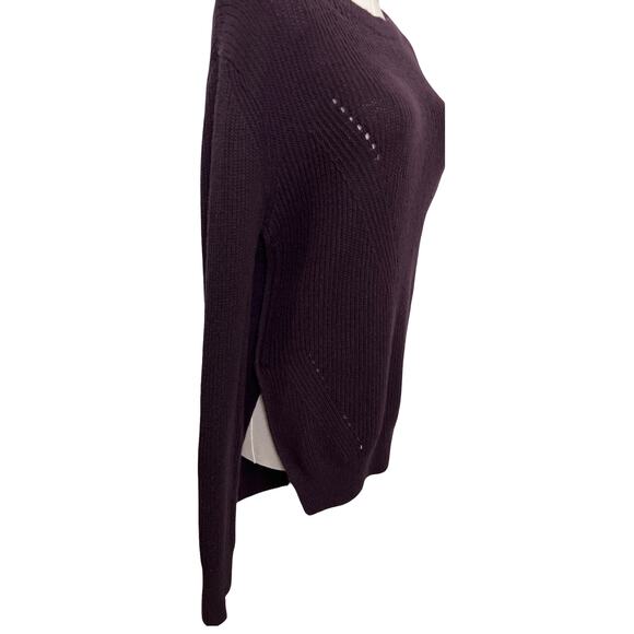 Lululemon Merino Wool Sweater Purple Size 8 Thumbhole Knit Pullover - Picture 5 of 9